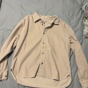 Urban Outfitters Light Beige Corduroy Button Shirt